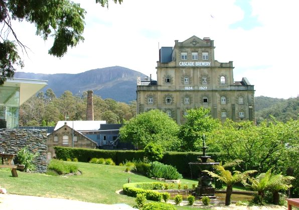 Outside photo of the Cascade Brewery in Tasmania